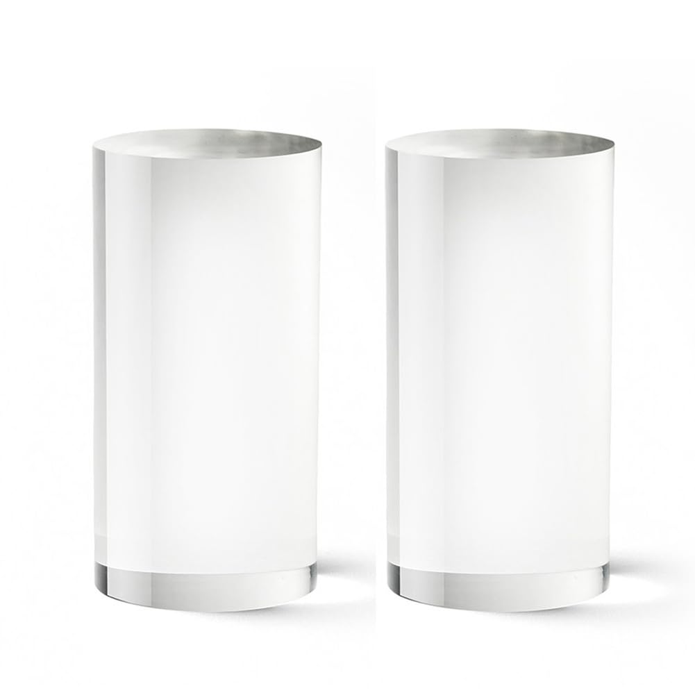 DFDPAXL 2 Pcs Clear Acrylic Holder Showcase Base Height 30-60Mm