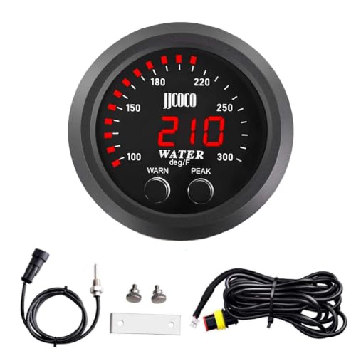 52mm Water Temperature Gauge with 1/8 NPT Sensor with Alarm