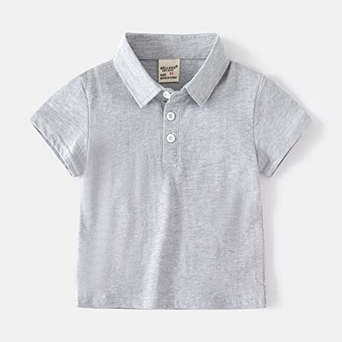The 𝐂hildren's 𝐏lace Baby Boys Kids Toddler Boys Short Sleeve Pique Polo Uniform T-Shirt Tops Summer Clothes3