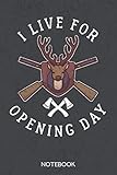 i live for opening day: notebook with 120 checked pages in 6x9 inch format