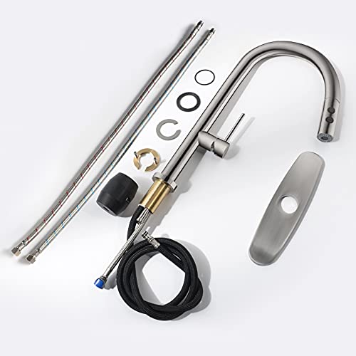 Kaphome KHKN02U Kitchen Faucets With Pull-Down Sprayer,Sus 304 Stainless Steel Single Handle High Arc Kitchen Faucet thumb #6