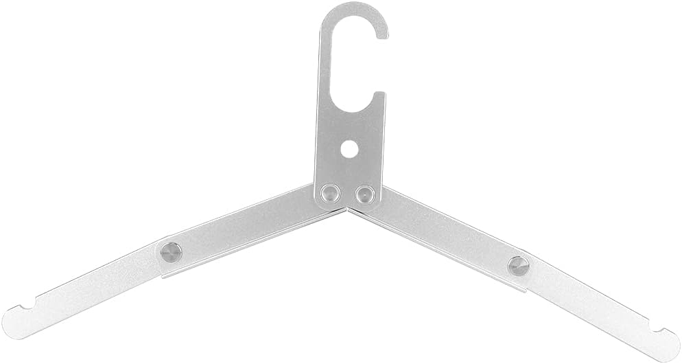 Portable Nonslip Travel Hangers Metal Hangers, Folding Clothes Hanger, Indoor Outdoor Clothing Lunch Box Drying Rack, Space Saving Travel Accessories for Travel Camping Cruise Hotel(Silver), Pend