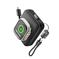 【Apple Watch全シリーズに完全対応】 最先端のワイヤレス磁気接続充電センサーパネルを搭載しており、 Apple Watch Series 9/8/7/6/5/4/3/2、SE、SE2、Ultra、Ultra2などの全シリーズモデルを完全サポート、お使いデバイスが使用できるなど悩みは心配不要、楽に問題を解決する。 Apple Watch専用設計のため、他ブランドのスマートウォッチには対応しておりませんことをご了承ください。 【2本ケーブル内蔵で最大3台同時充電】 Type-CとLight...