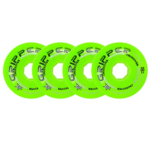 Labeda Roller Hockey Wheels Gripper Crossover X-Soft 74A Green 68mm - Set of 4