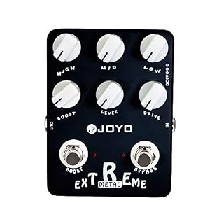 Maximum gain pedal delivers crushing metal sound. Dial in the perfect sound with the 3-band EQ controls. 6 control knobs, independent EQ controls, allowing you to achieve metal, rock and punk sounds. The boost switch is best used on your neck pickup ...