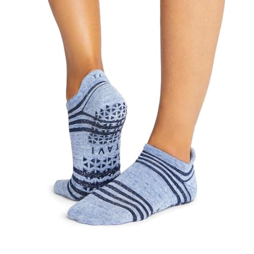 Image of TAVI Savvy Pilates Socks - Grip Socks for Women with Non-Slip Grips, Heel Tab, Arch Support, Wear for Yoga, Barre