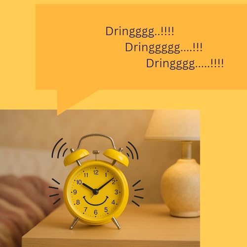 Image of FunzOn Yellow Smiley Table Alarm Clock