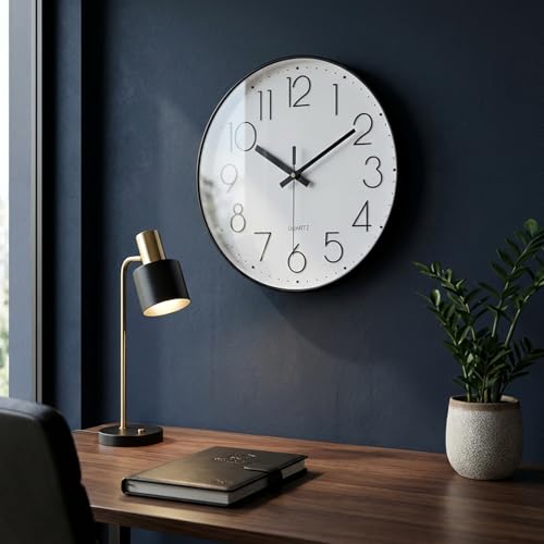 Image of jomparis 16 Inch Large Wall Clock Modern Elegant Style for Living Room Office Kitchen Dining Room