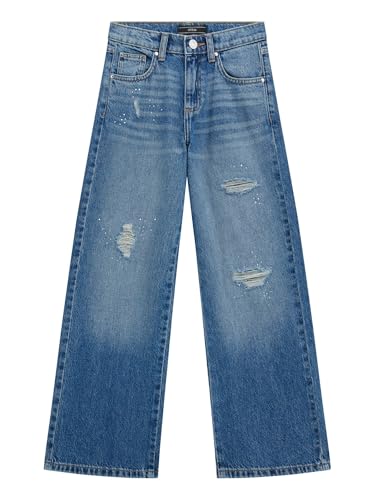 Guess Girls' 90s Rigid Denim Pants with Destruction