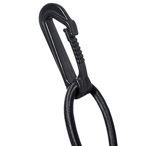 Wingless Snap Bungee Hook - 1/4 Inch Black Heavy Duty Shock Cord Hooks - Camping and Nautical Accessories (25 Pack) - Image 4