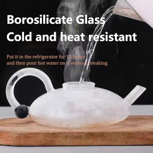 Innovessa - Tea Pot, 2025 New Upgrade 20oz Sereno Filtration Teapot Set, Removable Heatable Glass Teapot with Infusers for Loose Tea with Tea Making Tools (Gray)