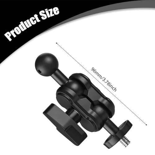 Image of BROLAVIYA Magic arm with 1 /4 External Thread to 17.4mm Spherical Ball Head Mount Adapter Compatible with Cameras, Super Clip, Tripod for 360-degree Rotation, and Flexible Positioning
