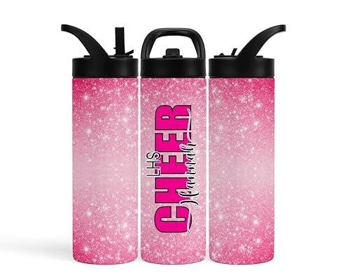 Personalized Cheer Water Bottle 20 Oz