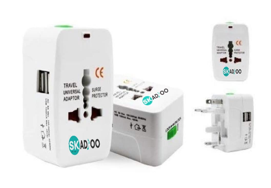 SKADIOO International Multipurpose Travel Adapter All in One US, AUS, UK, EU, NZ, Europe, North/South America & 150+ Countries (Pack of 1) (B0BW7KVT33) Amazon Price History, Amazon Price Tracker