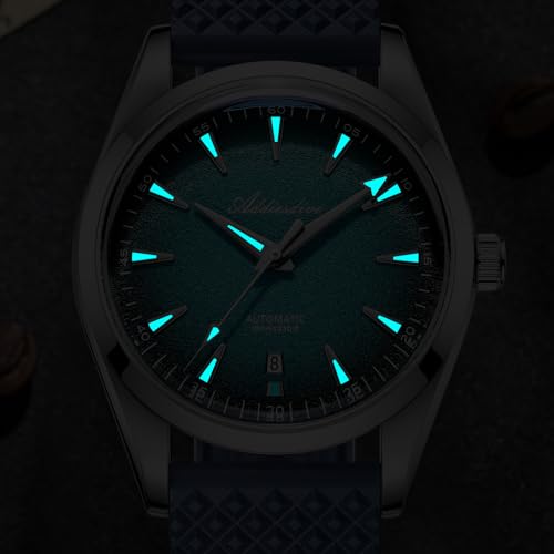 Image of ADDIESDIVE Mens Watch Automatic NH35 /8215 200M Luminous Easy to Read Dial Wrist Watch Minimalist Fashion Simple Watch Analog Date with Leather Strap and Bracelet