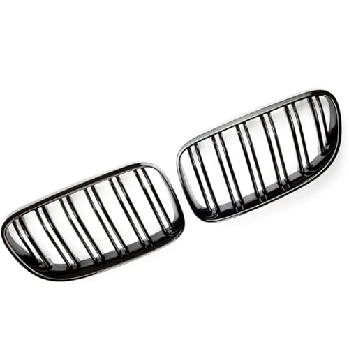 Calandre pour noire brillante à double lamelles avec grille antibrouillard