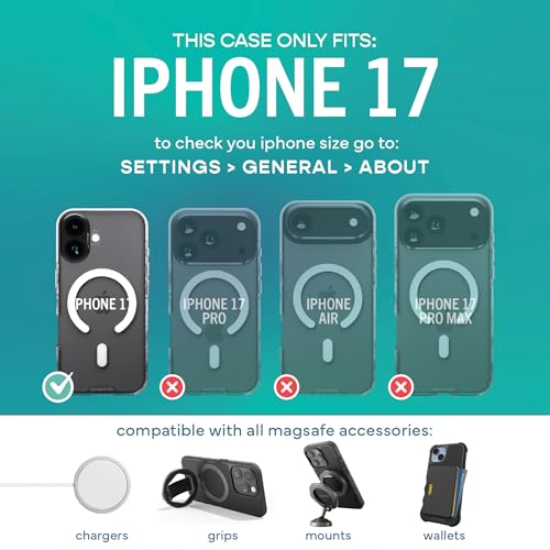 Image of Smartish iPhone 17 MagSafe Clear Case + MagSafe Wallet - Magnetic Slim Case - Anti-Yellow Thin Grip Cover + Detachable Wallet - Magnetic Card Holder for Apple iPhone 17 - Clearly Clear