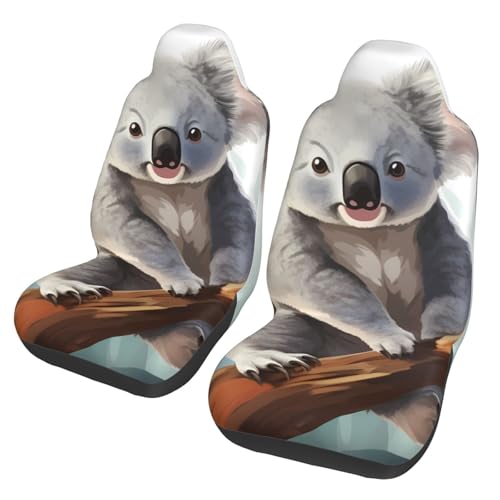 Housses de siège avant voiture respirantes motif koala pour voyager confortablement en SUV