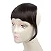 Liyate New Fashion Straight Hair Bangs Clip in Hair Extensions 1 piece (2 clips) Synthetic Hair (clip bangs, Black Brown)