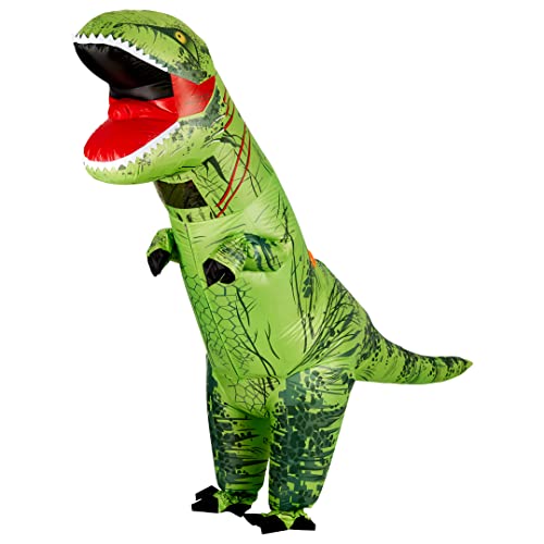 THE TWIDDLERS - Disfraz de Dinosaurio Inflable para Adultos - Traje de Dinosaurio T Rex para Fiesta de Disfraces - Fácil de Inflar - hasta 2 Metros