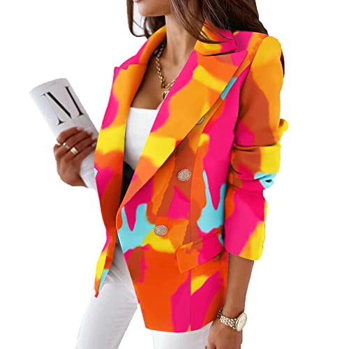 Chaqueta de traje para mujer con estampado de invierno lista para la oficina y tus cenas