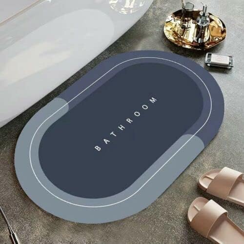 SARNESHWERAM Large Bath Mat Bathing Room-Quick Drying Mat -Water-Absorbing Quick-Drying Floor Mat (Multicolor) (Oval Print) (Heavy New Bathroom MAT (3 MM) 2