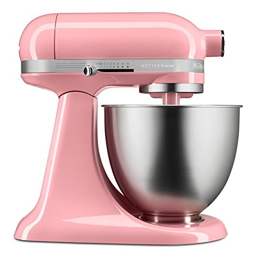 KitchenAid KSM3311XGU Artisan Mini Stand Mixer, Guava Glaze, 3.5 quart