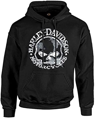Harley-Davidson Men's Sweatshirt Willie G Skull H-D Pullover Black 30296648