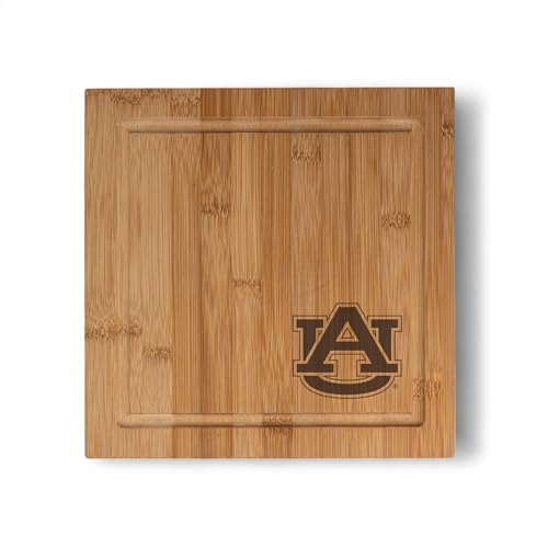 The Memory Company Officially Licensed Bamboo Cheese Board with Utensils, Auburn University