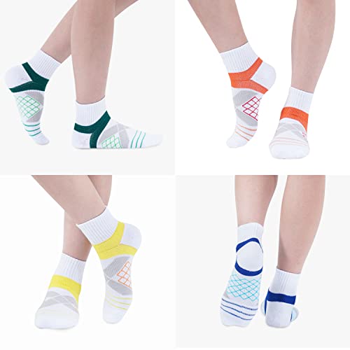 Image of Arch Support Socks - Light Compression Cushioned 4-Pack for Men & Women