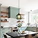 LBSQJ Gray Green Glass Pendant Lights Kitchen Island Lighting Globe Pendant Light Fixtures Modern Pendant Lighting for Kitchen Island Bedroom Living Dining Room Light Fixture(5.9in, 3-Pack)
