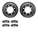 Dynamic Friction Company Front Brake Rotors-Drilled and Slotted-Silver with 5000 Advanced Brake Pads 7502-99577