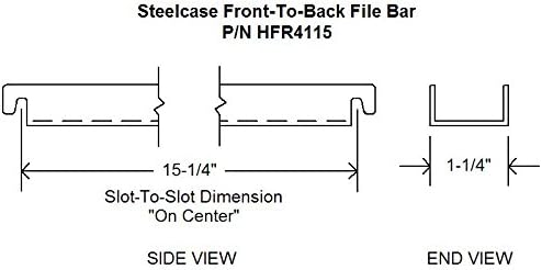Miniatura 2 de Steelcase - Barra de archivos frontal a trasera (paquete de 4)