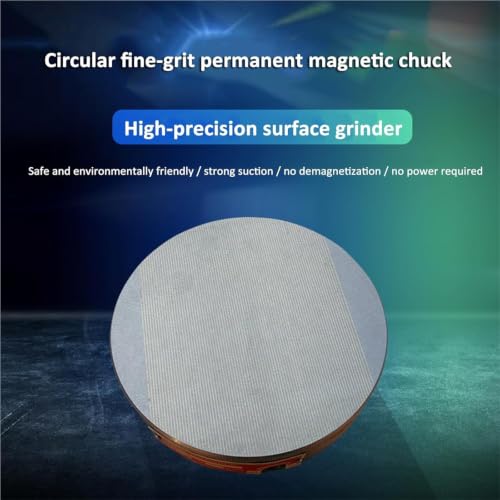 100mm Round Permanent Magnetic Chuck, 120N/cm² Strong Suction, Fine Pole Design for Milling Machines and Planers, Heavy Duty Clamping Without Power, N45 Steel Precision Workholding - Image 7