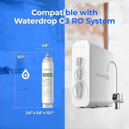 Waterdrop WD-G3-N3CB Filter, 1 Jahr Lebensdauer, Ersatz für WD-G3-W Umkehrosmose-System