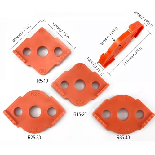 Gabarits de défonceuse d'angle multi-faces R5 R10 R20 R30 R40 bois