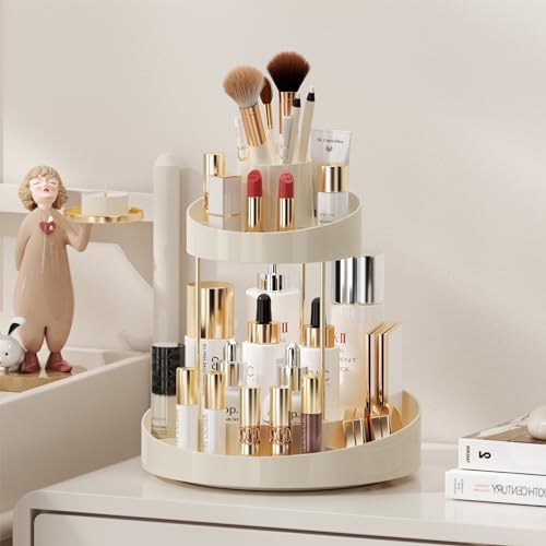 Baoswi 360° Rotating Makeup Organiser, 2 Tiers Perfume Organiser