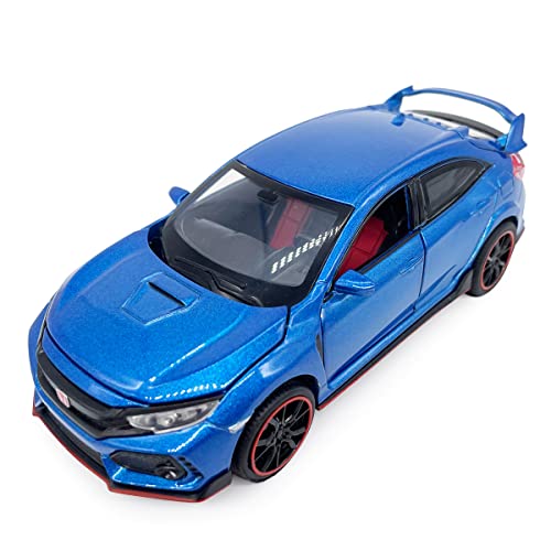 Vehículo a escala 1:32 modelo Civic Type R azul miniatura 6
