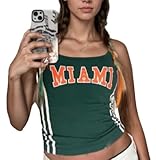 IDEWO Tank Tops Y2k Brazil Jersey Brazil Shirt Y2k Tops Mexico Crop Jersey 2000s Summer Going Out Tops (Miami,Medium,Medium)