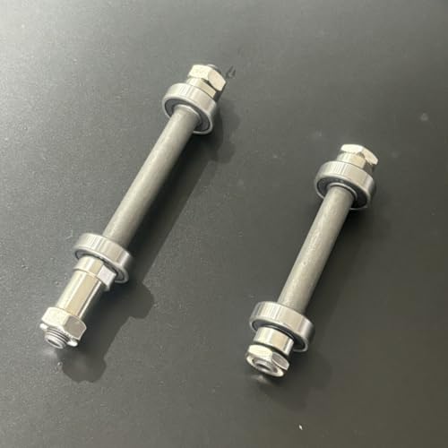 CDHPOWER 2pcs Bike Axle Hollow Hub Axle with Bearing, Bicycle Steel Axles Kit Front and Rear, fit Mountain Bike Quick Release Bike Hubs 108mm and 145mm