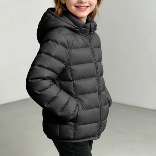 Girls Winter Coat Quilted Lightweight with Hood Warm Puffer Jackets 2-13Y - image 6