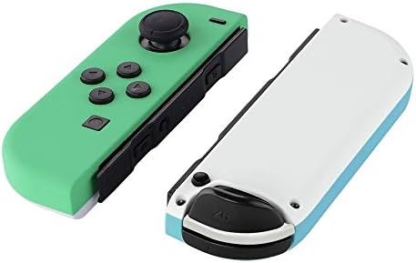 eXtremeRate DIY Replacement Shell Buttons for Nintendo Switch & Switch OLED, Mint Green & Heaven Blue Custom Housing Case with Full Set Button for Joycon Controller [Only the Shell, NOT the Joycon] - 2