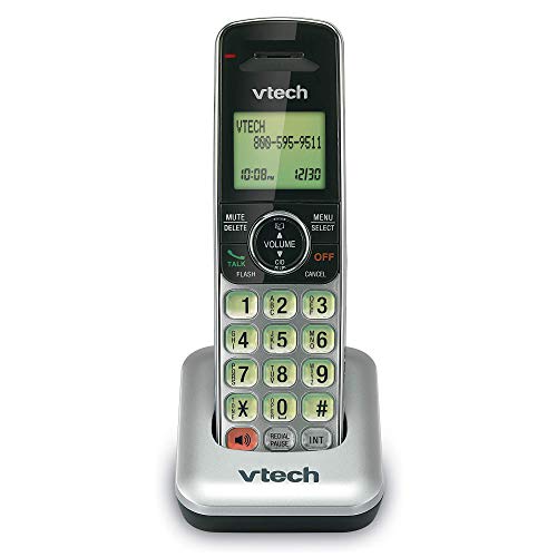 VTech CS6409 Accessory Cordless Handset, Silver/Black | Requires a VTech CS6419, CS6428, or CS6429 Series Expandable Phone System to Operate, Silver/Blck