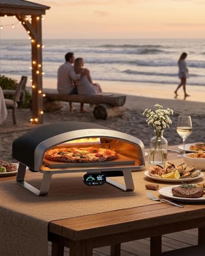 Q Pizza Propane Gas Pizza Oven with 16" Baking Stone for Bigger Size Pizzas & More Food, Outdoor Portable Pizza Stove with Thermometer for Patio Backyard Camping Tailgating, PS110 - Image 8