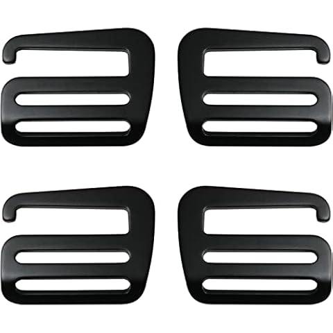 LUORNG Wave Buckles 2Pairs 38mm G-Hook Backpack Strap Belt Hardware Carabiners Hook Outdoor Webbing Buckle Clips Adjustable Buckles Backpack Luggage Strap Webbing (2 Left + 2 Right) Cover