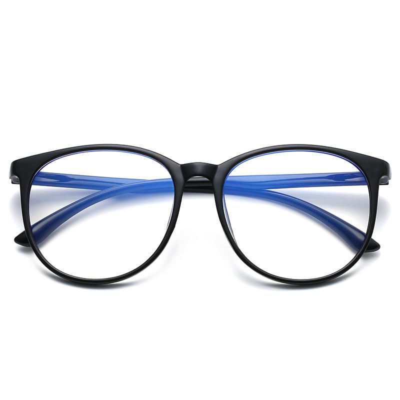 Kryoflare Blue Black Plastic Light Glasses Anti Slip Light Blocking Glasses Blue Light Blocking Computer Reading Glasses Unisex
