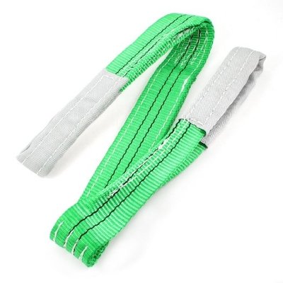 JIC 2 Ton 1 Mtr Green Color Double Ply Webbing Slings Flat Belt