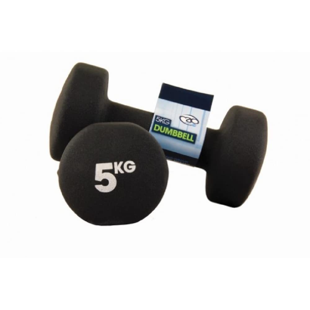 Fitness-Mad krótkie hantle, neopren, spłaszczone podłoże, 2 sztuki