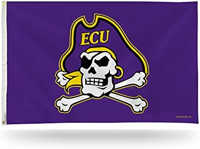 NCAA Rico Industries 3-Foot by 5-Foot Single Sided Banner Flag with Grommets, East Carolina Pirates