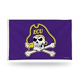 NCAA Rico Industries 3-Foot by 5-Foot Single Sided Banner Flag with Grommets, East Carolina Pirates